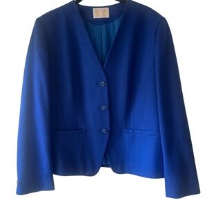 Pendleton Royal Blue Wool Women's Blazer